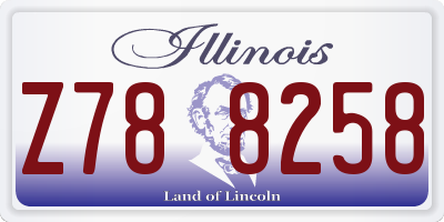 IL license plate Z788258