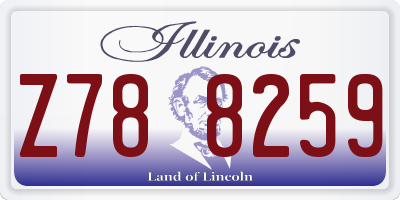IL license plate Z788259