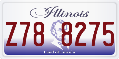 IL license plate Z788275
