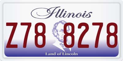 IL license plate Z788278