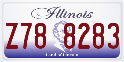 IL license plate Z788283