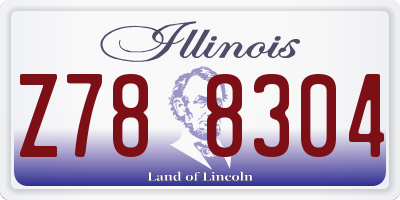 IL license plate Z788304