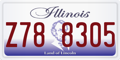 IL license plate Z788305