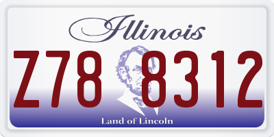 IL license plate Z788312