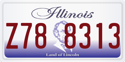IL license plate Z788313