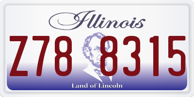 IL license plate Z788315