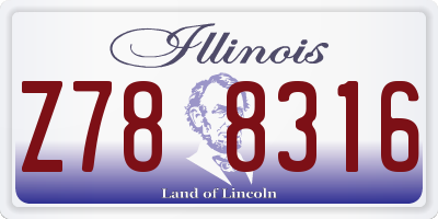 IL license plate Z788316