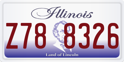 IL license plate Z788326