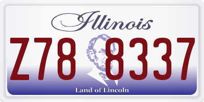 IL license plate Z788337