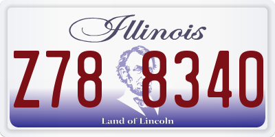 IL license plate Z788340