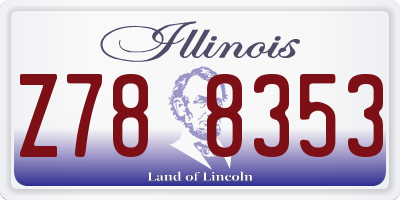 IL license plate Z788353