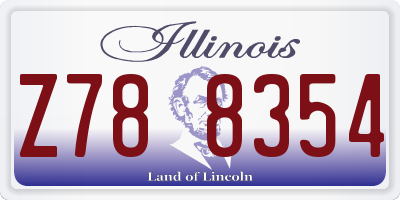 IL license plate Z788354