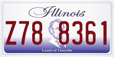 IL license plate Z788361