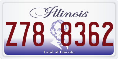 IL license plate Z788362