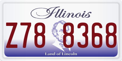 IL license plate Z788368