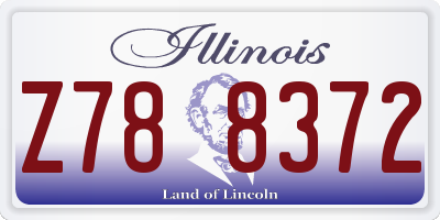 IL license plate Z788372
