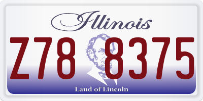 IL license plate Z788375