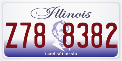 IL license plate Z788382