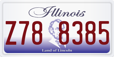 IL license plate Z788385