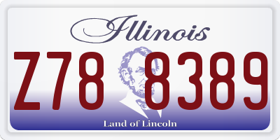 IL license plate Z788389