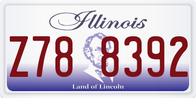 IL license plate Z788392