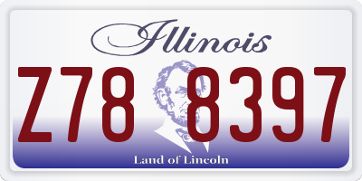 IL license plate Z788397