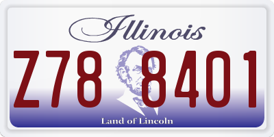 IL license plate Z788401