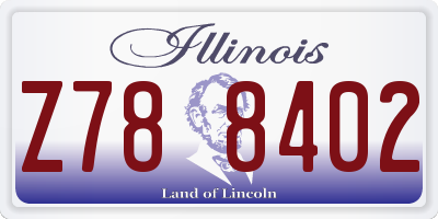 IL license plate Z788402