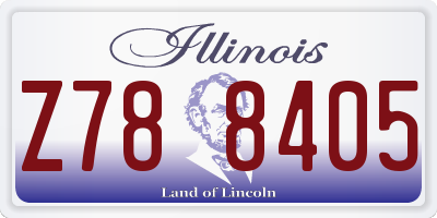 IL license plate Z788405