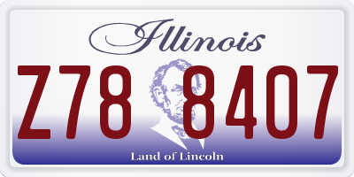 IL license plate Z788407