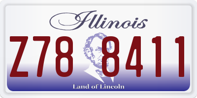 IL license plate Z788411