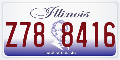 IL license plate Z788416