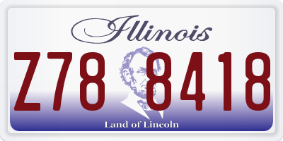 IL license plate Z788418