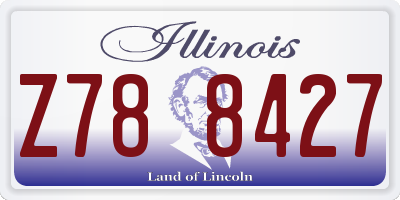 IL license plate Z788427