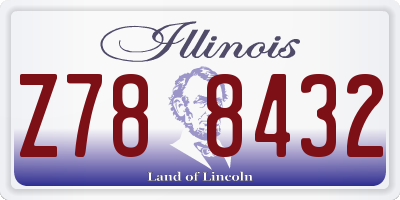 IL license plate Z788432