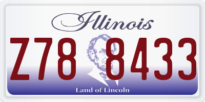IL license plate Z788433