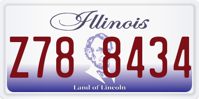 IL license plate Z788434