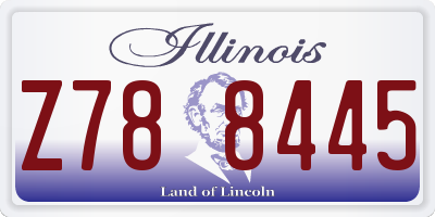 IL license plate Z788445