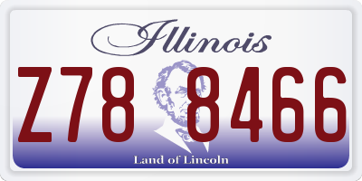 IL license plate Z788466