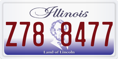 IL license plate Z788477