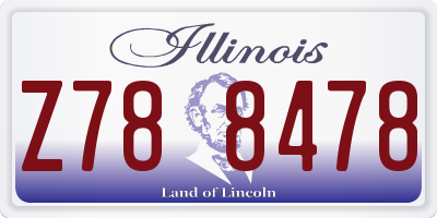 IL license plate Z788478