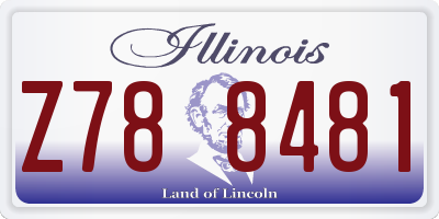 IL license plate Z788481
