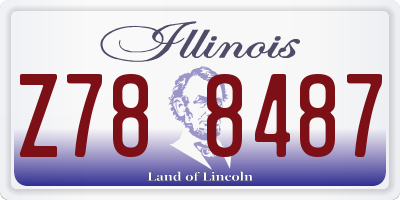 IL license plate Z788487