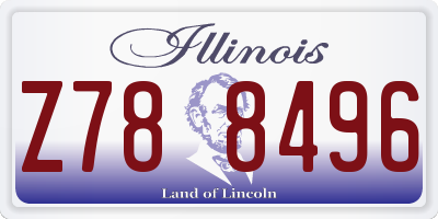 IL license plate Z788496