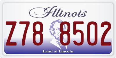 IL license plate Z788502