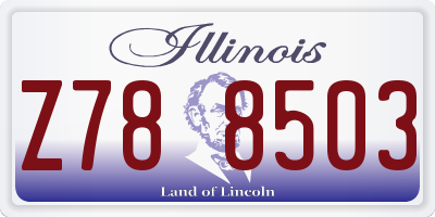 IL license plate Z788503