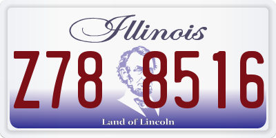IL license plate Z788516