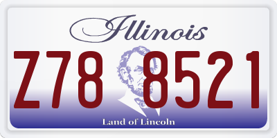IL license plate Z788521