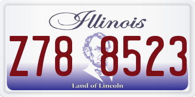 IL license plate Z788523