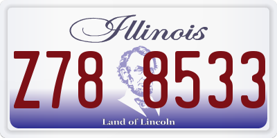 IL license plate Z788533